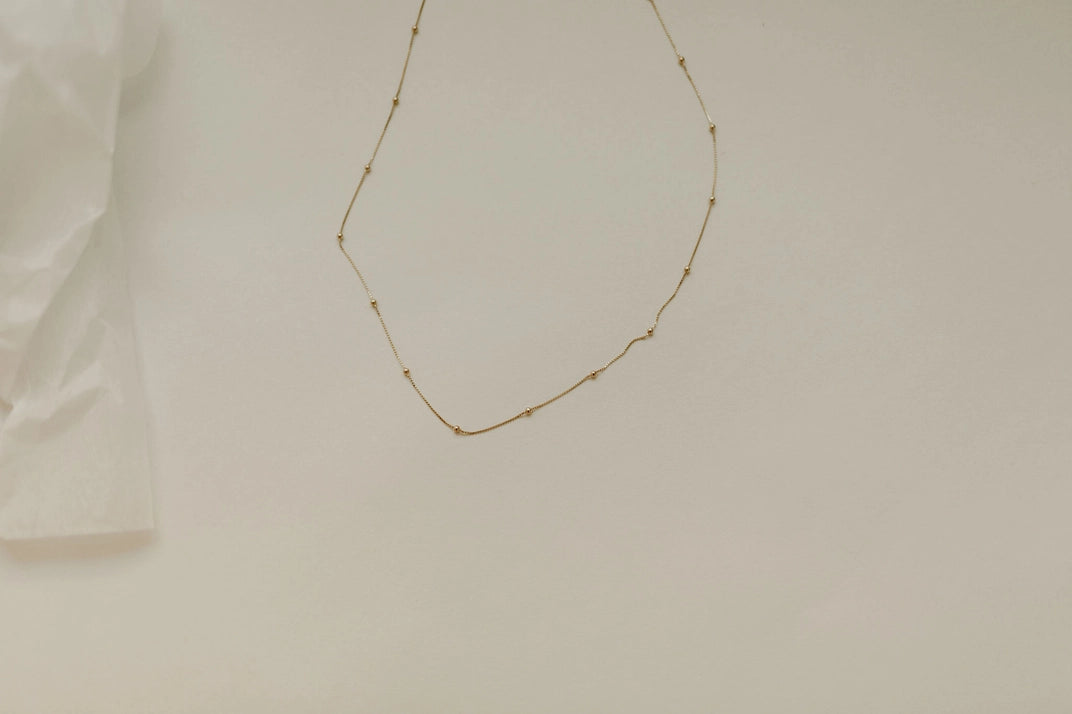tiny satellite necklace by Sydney Rose Co.