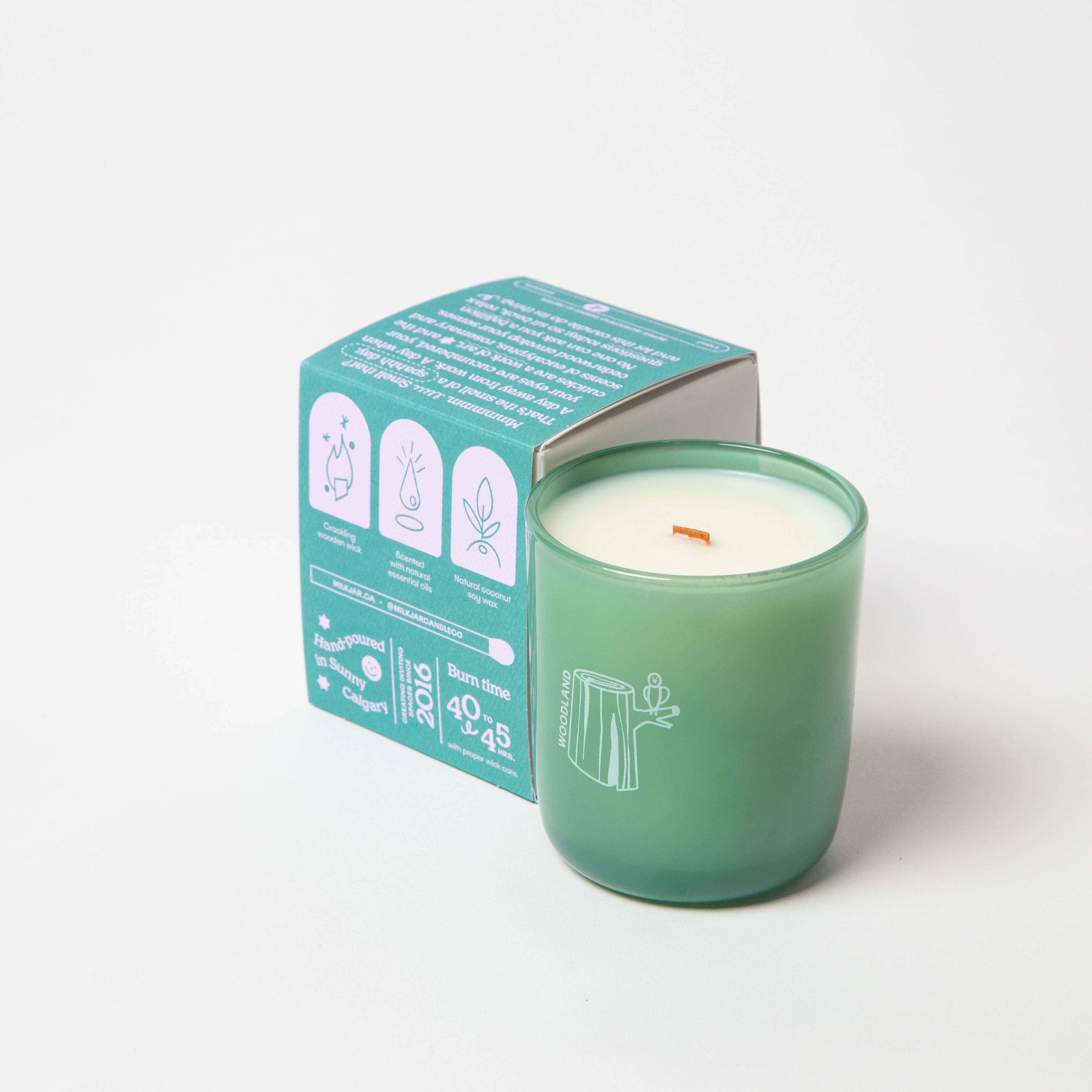 woodland essential oil candle by milk jar candle co.