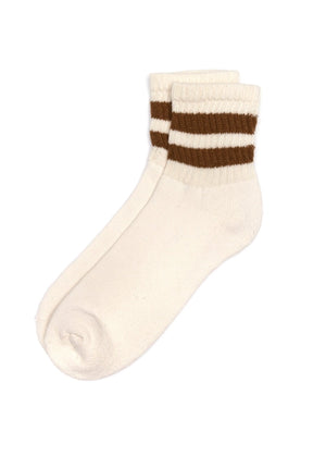 Open image in slideshow, the mono stipe quarter crew socks by american trench
