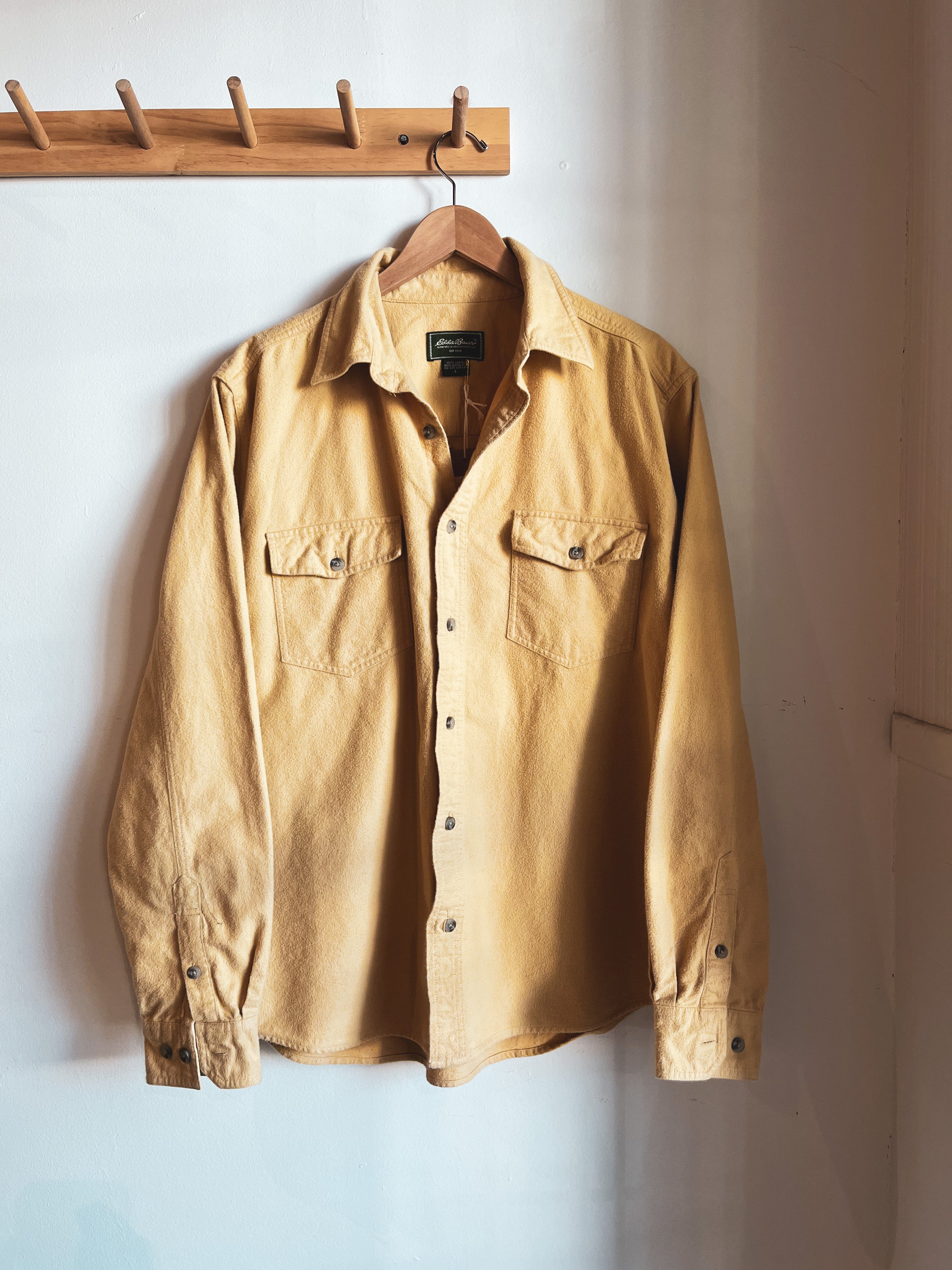 preloved Eddie Bauer mustard flannel shirt | L