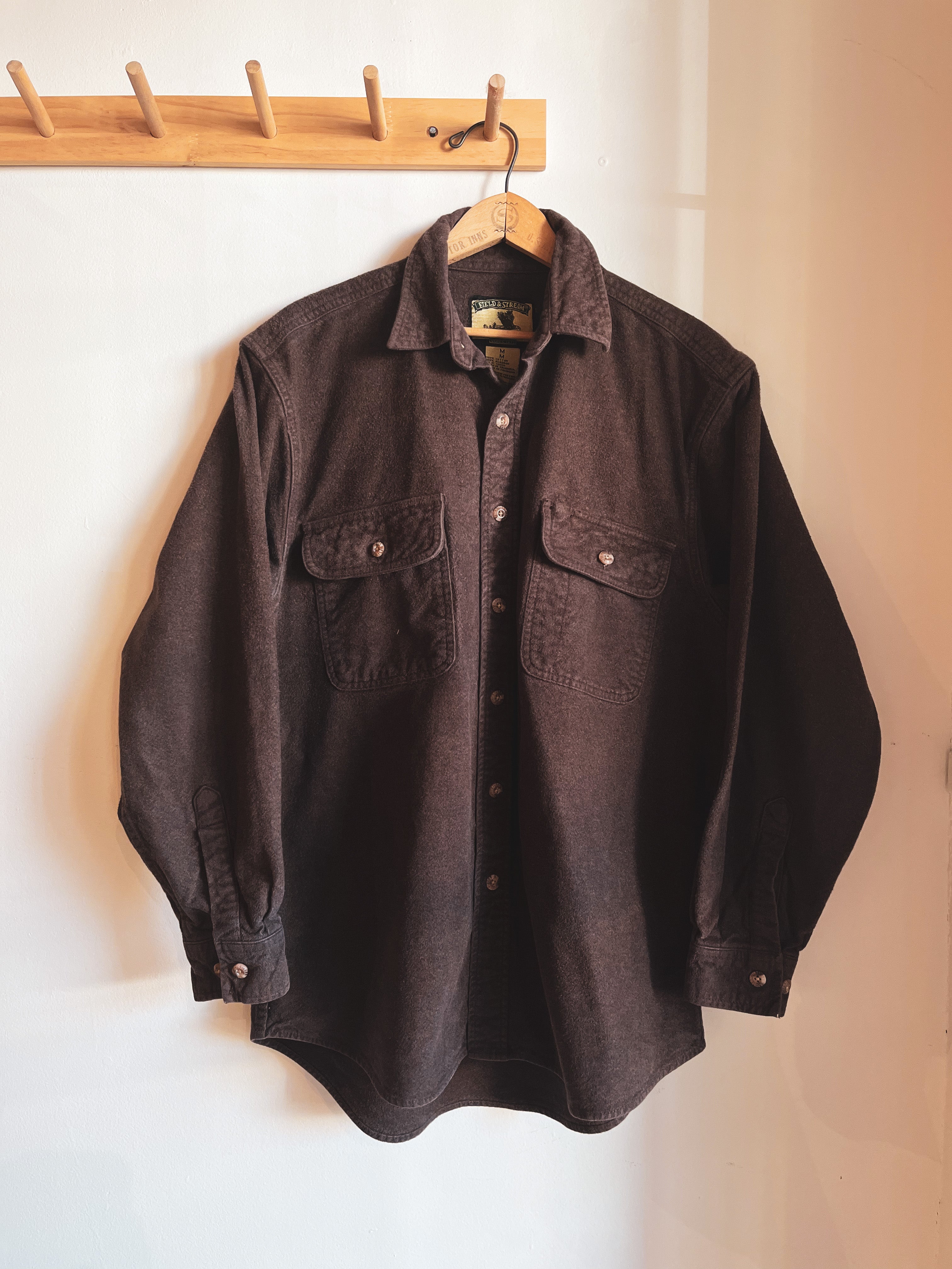 vintage brown flannel shirt | M