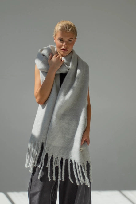 the reykjavik scarf in arctic grey by Arctic Fox & Co.