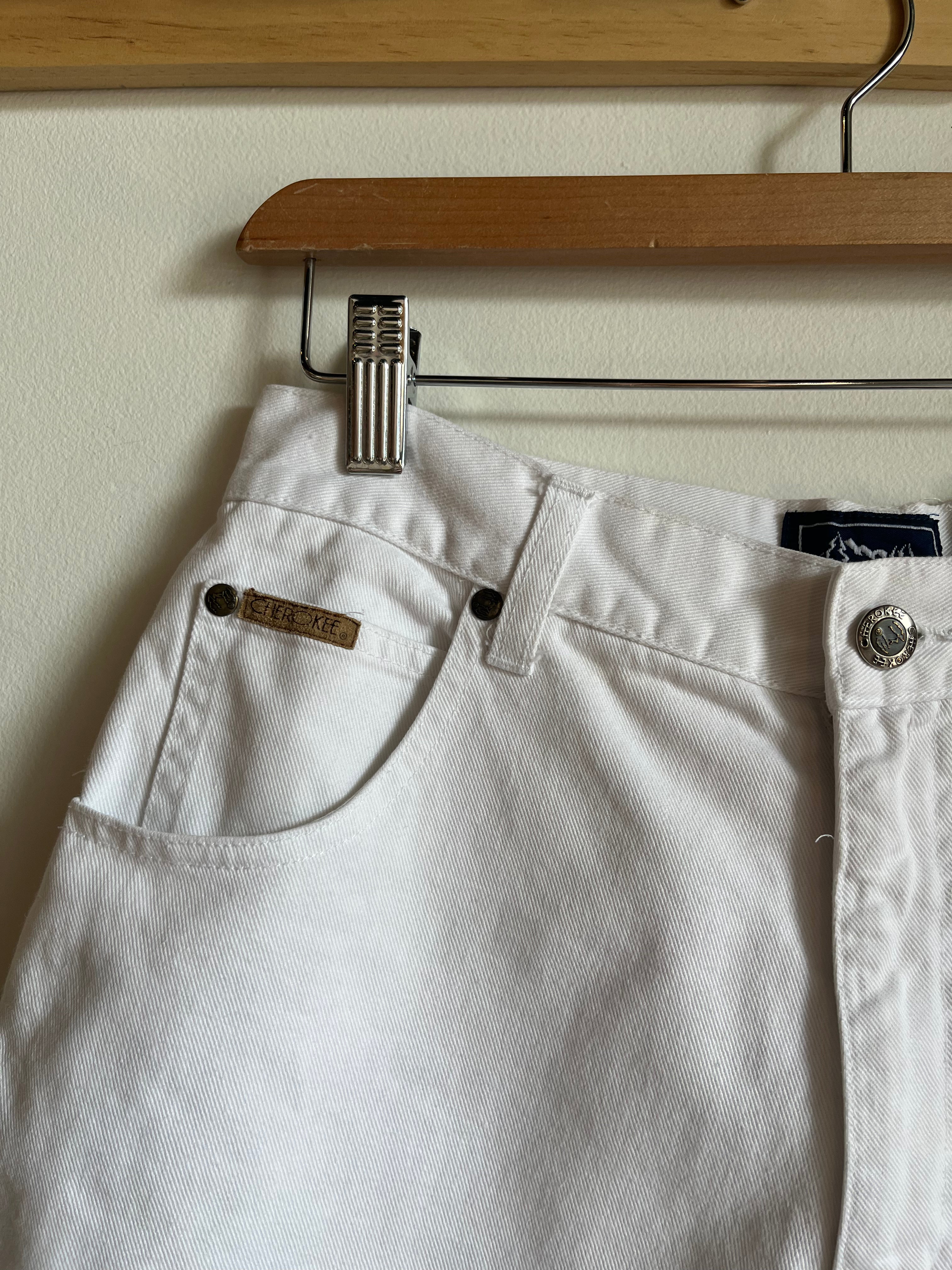 vintage white high waist shorts | 10