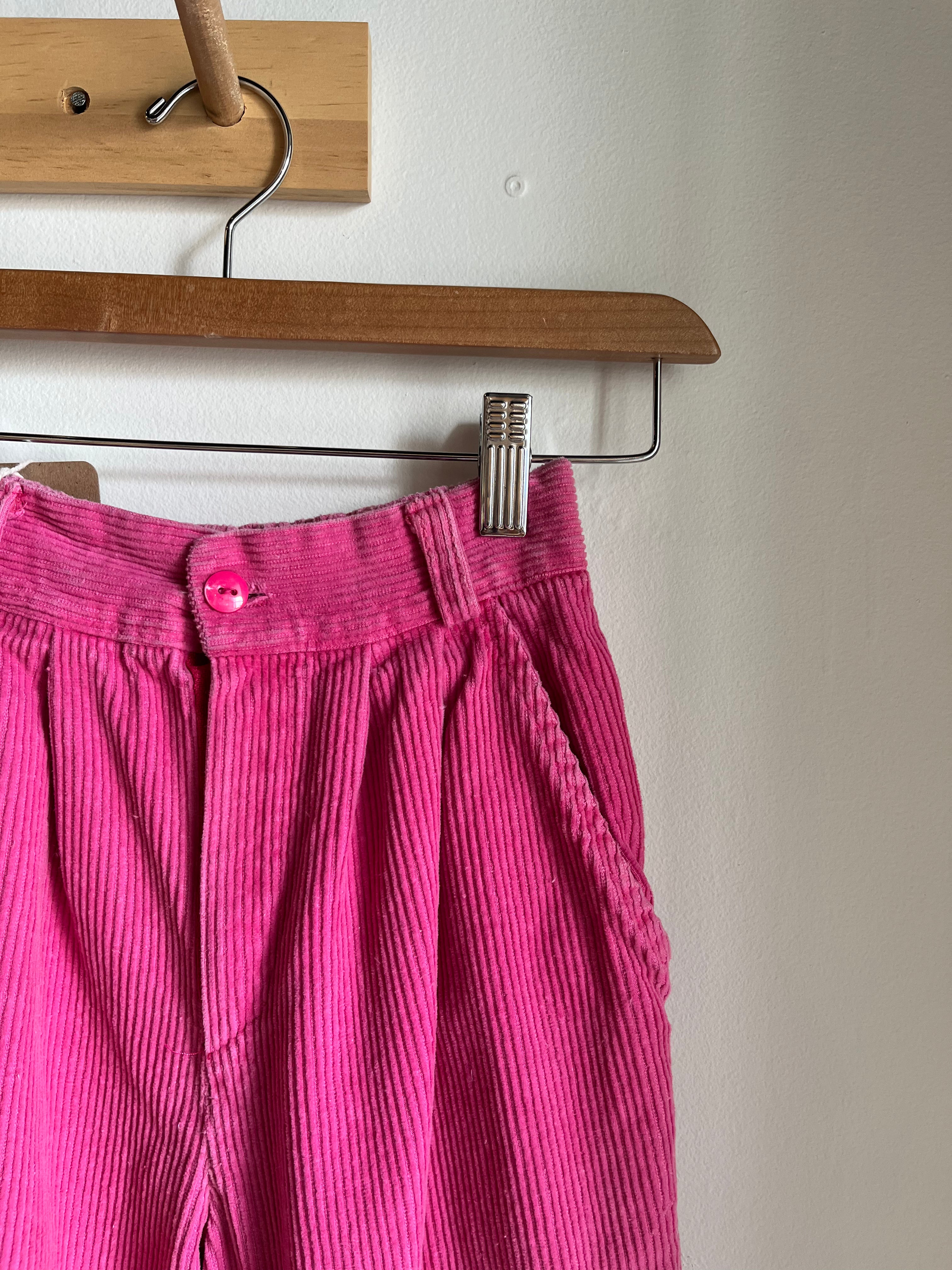 vintage kids pink high waist cords | 8