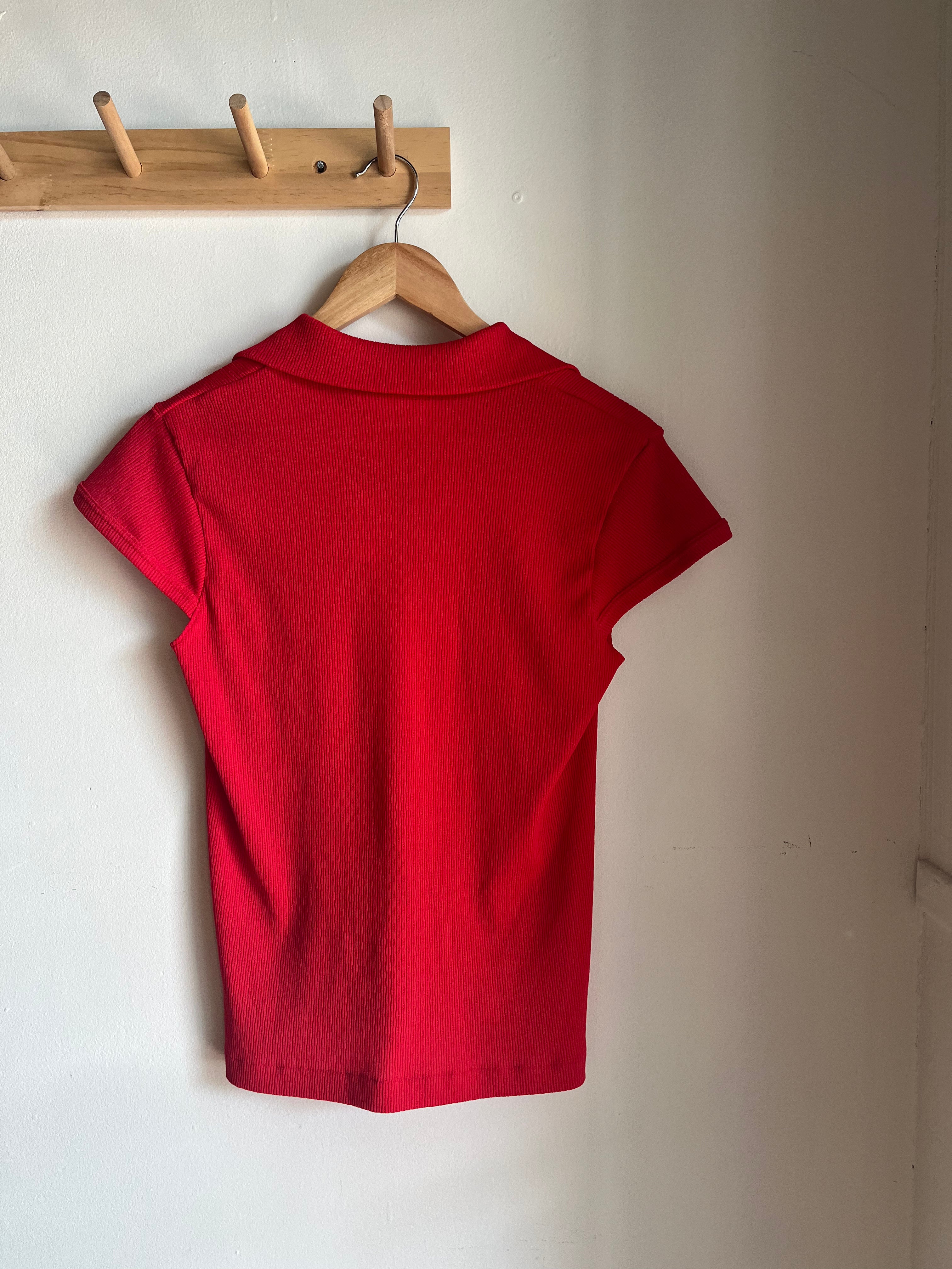 vintage Woodwards red collared shirt | L