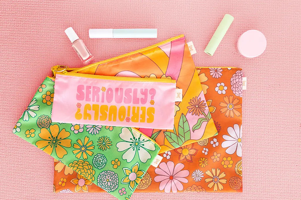 flower power pouch set by Talking Out of Turn