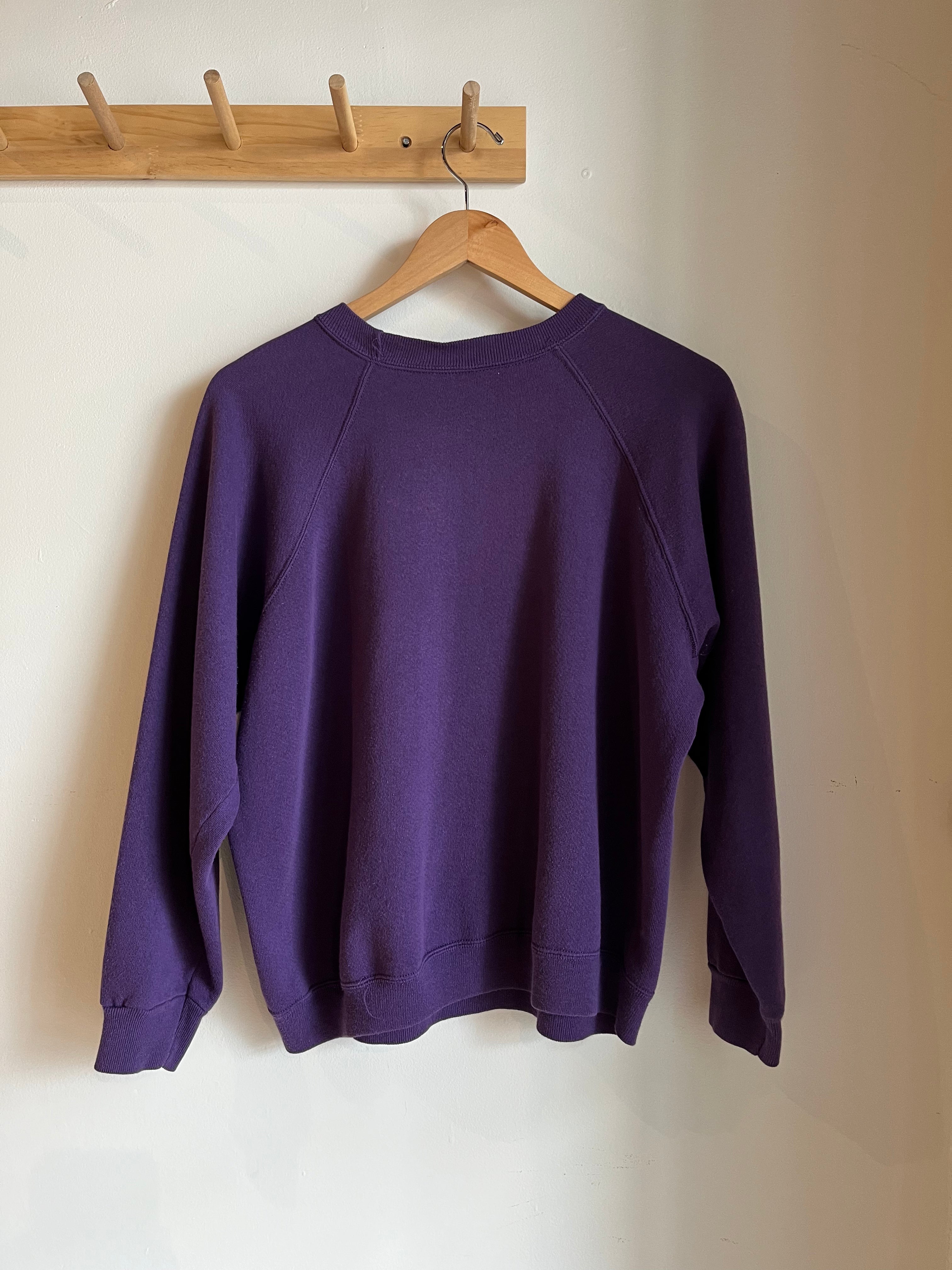vintage purple blank crewneck | L