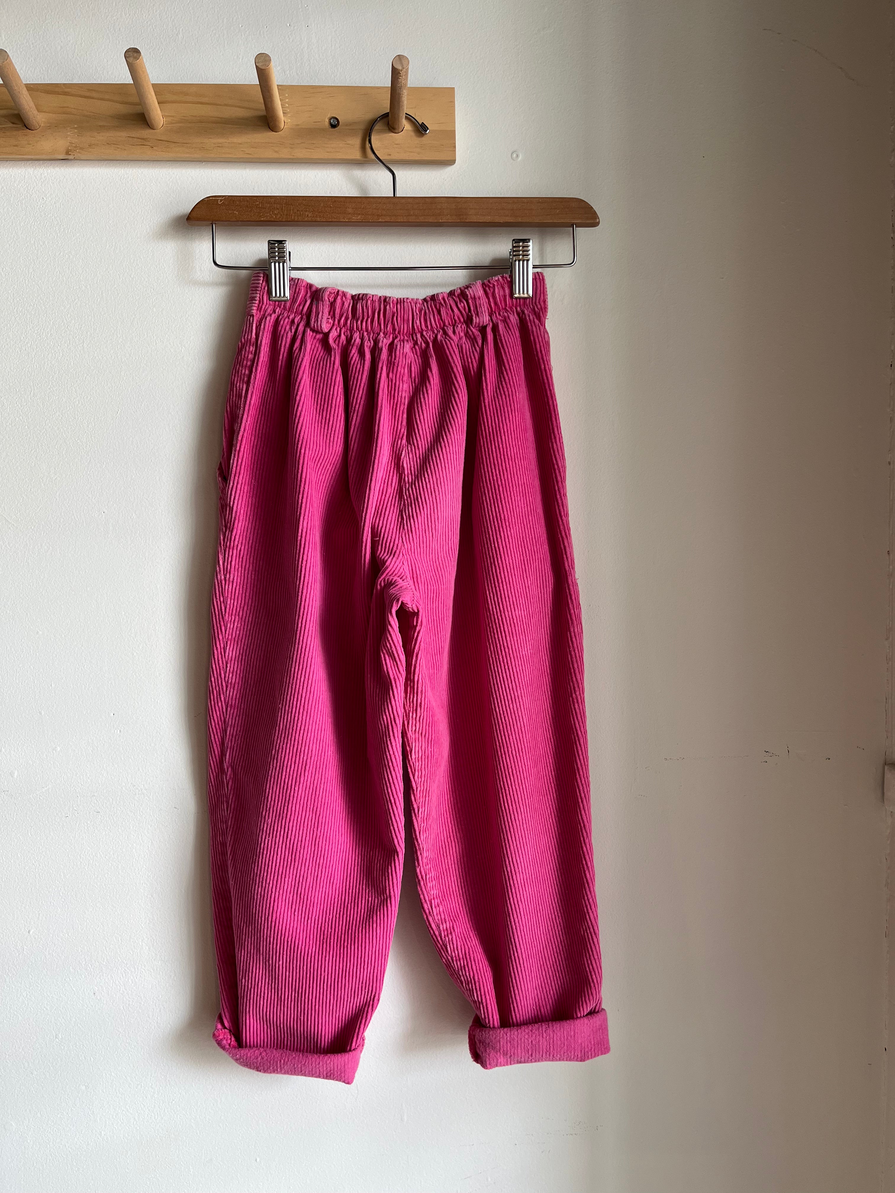 vintage kids pink high waist cords | 8