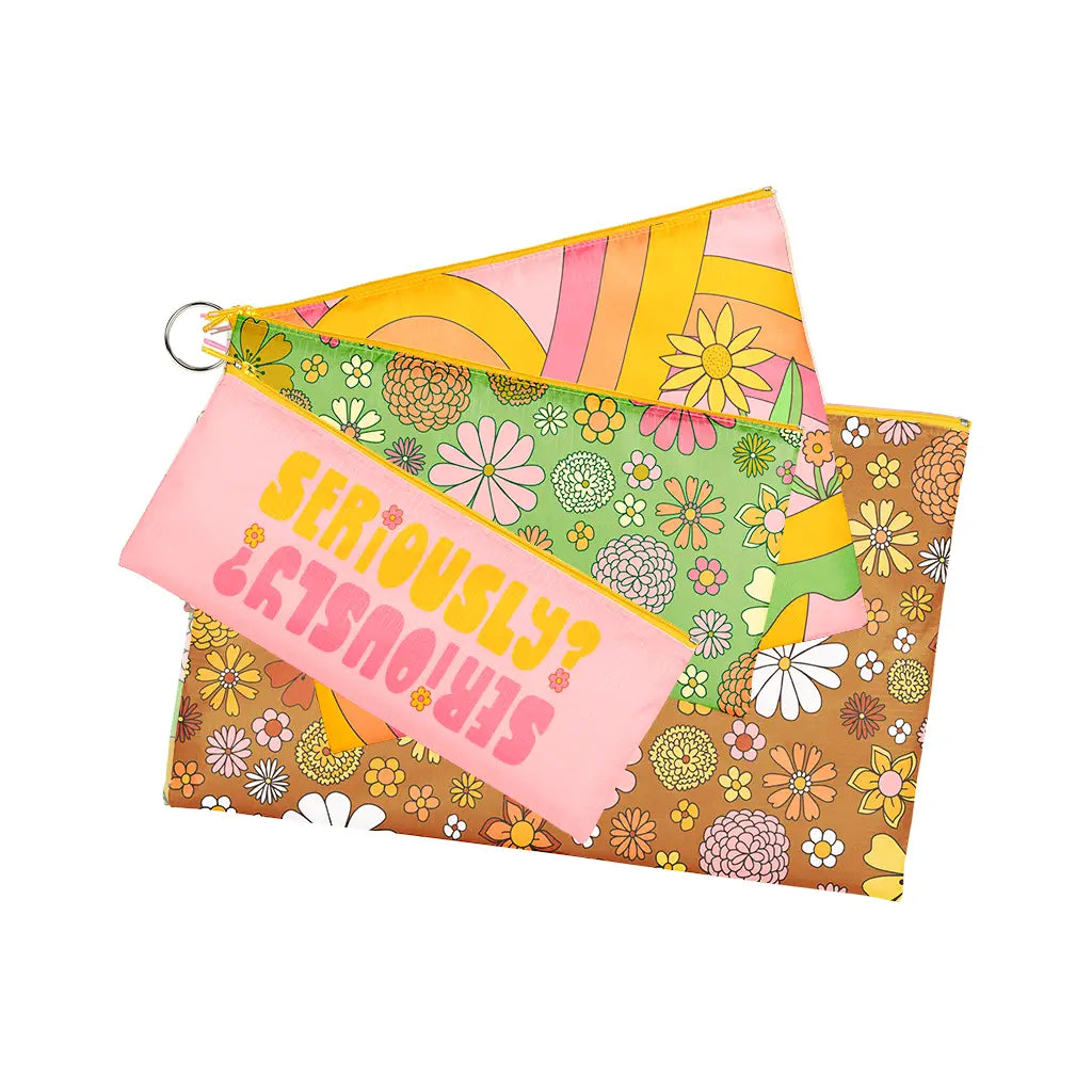 flower power pouch set by Talking Out of Turn