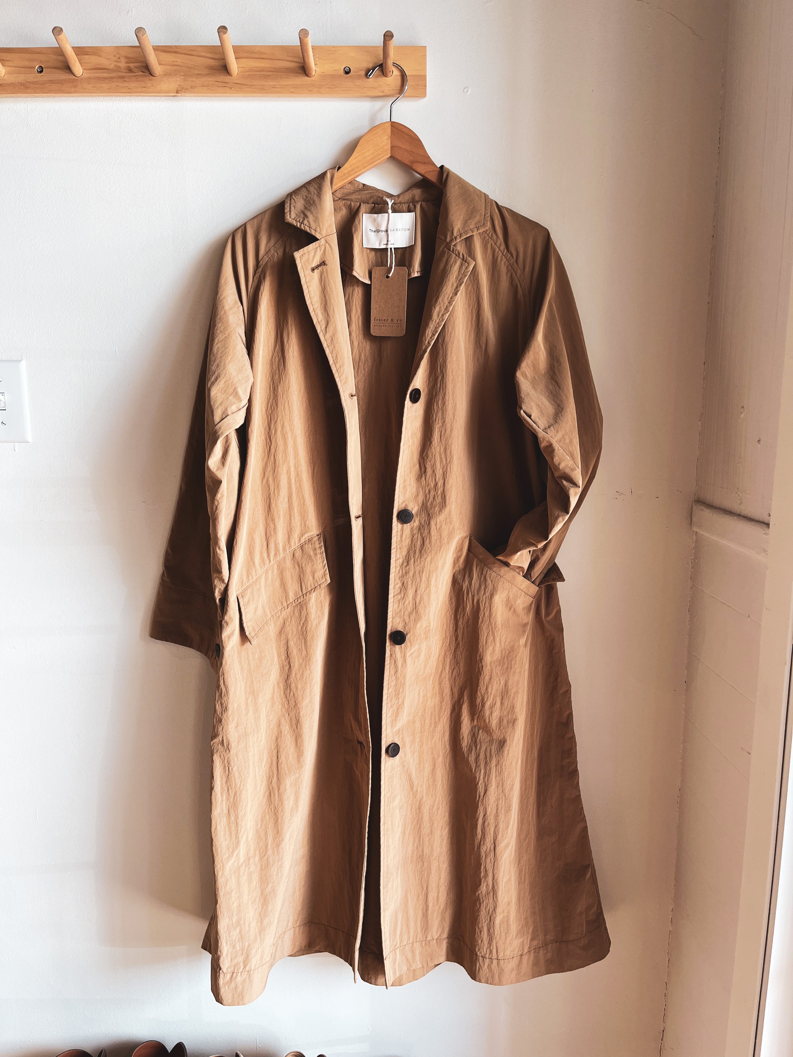 preloved beige Babaton trench coat | XS
