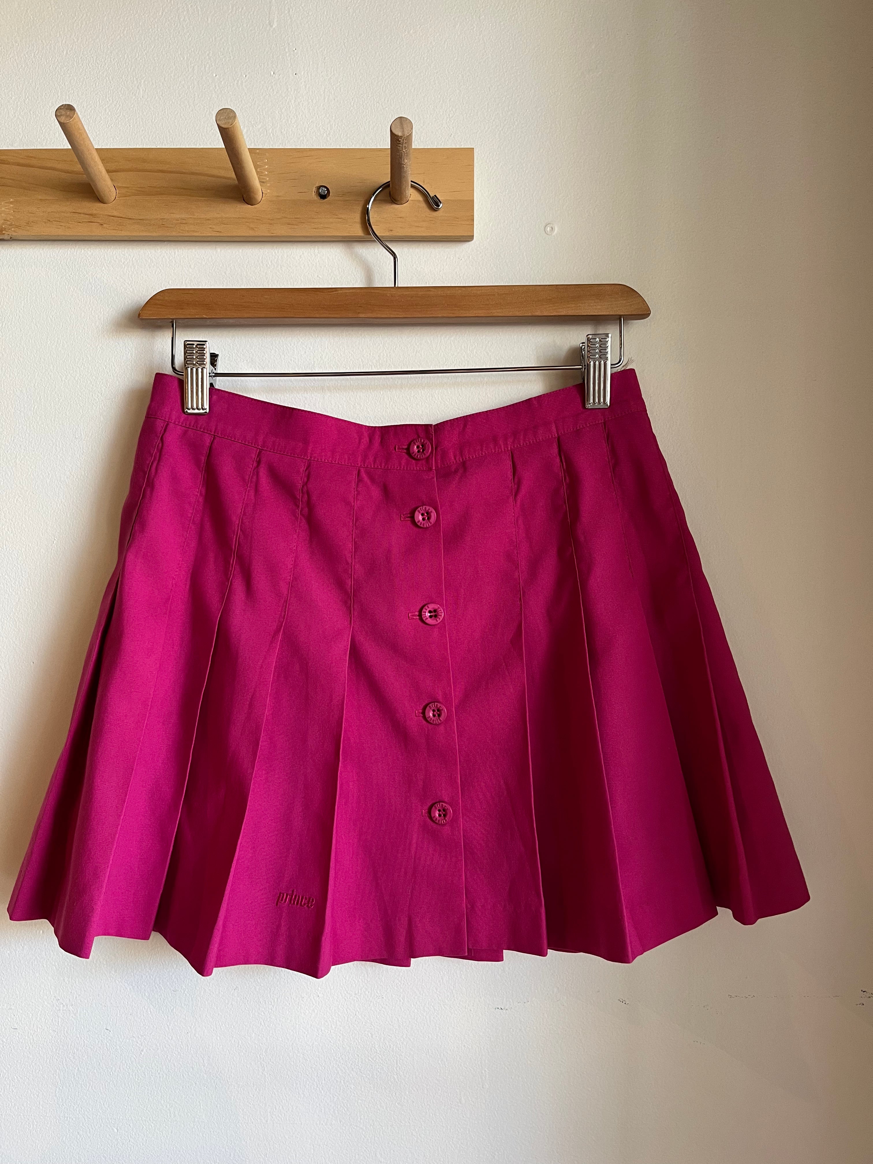 vintage magenta tennis skirt | S