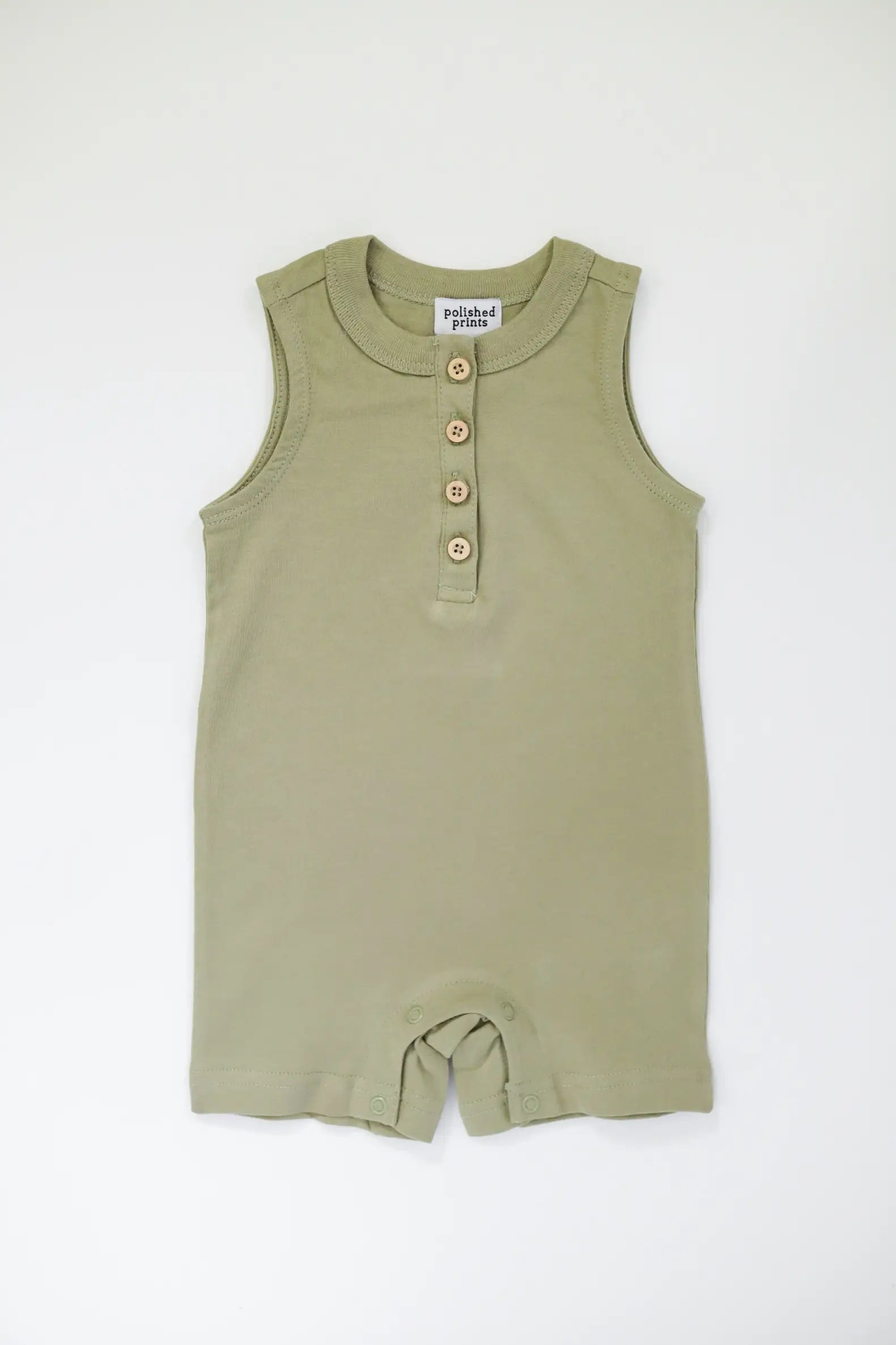 green tea shortie baby romper onesie | polished prints