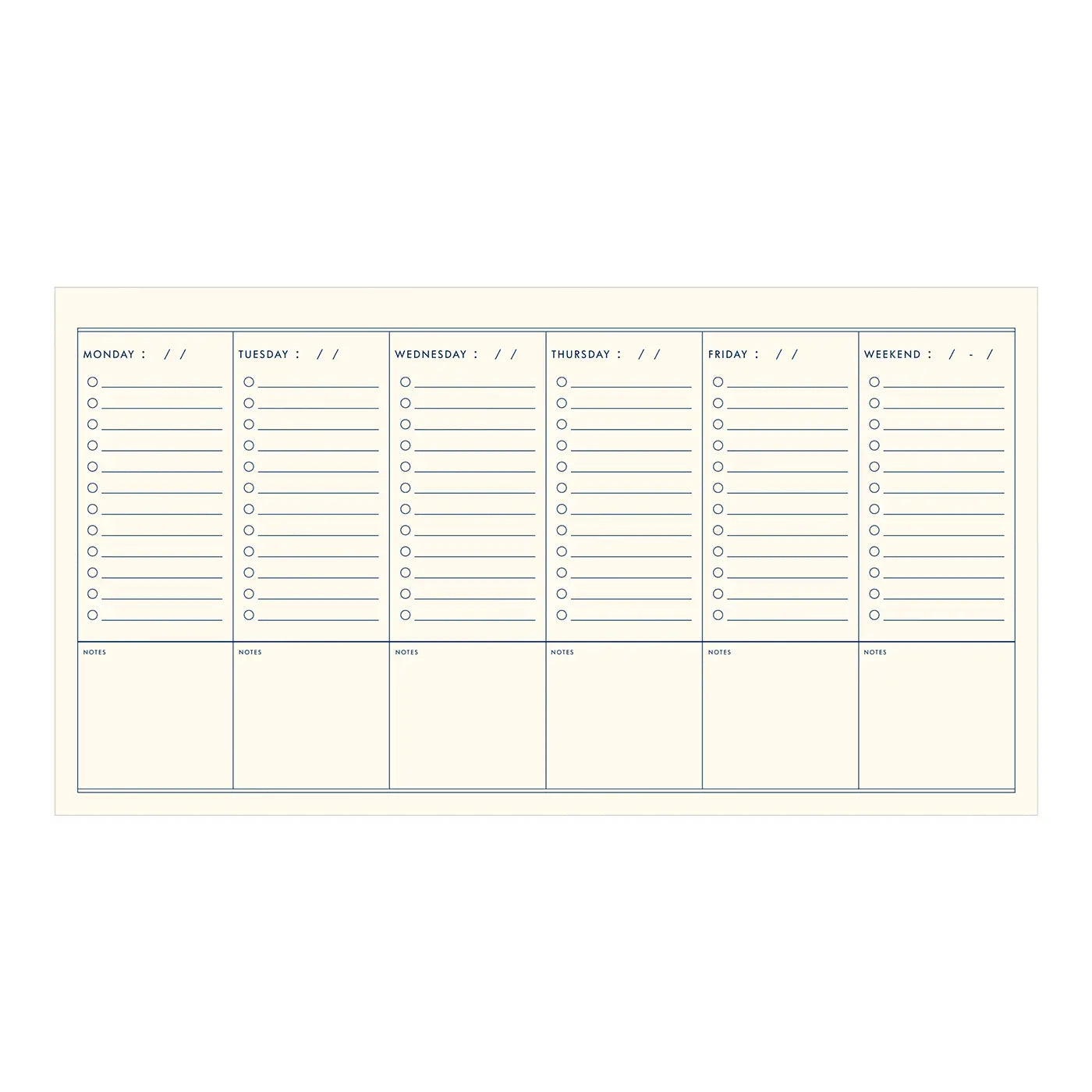 the weekly log planner by ruff house print shop