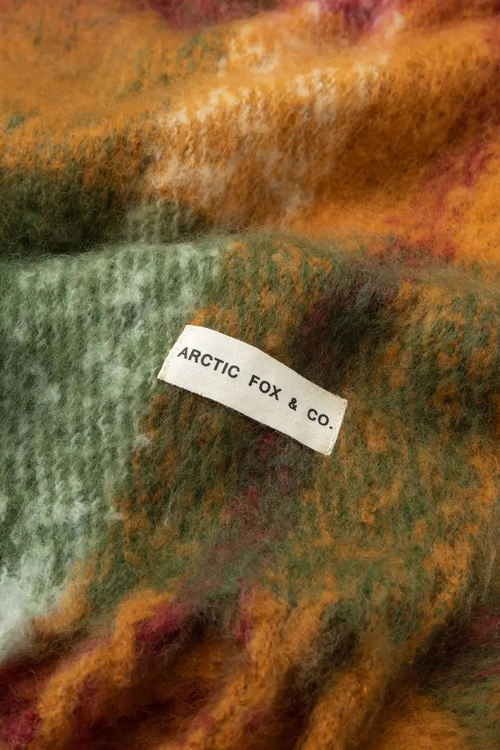 the stockholm scarf in mossy spring by Arctic Fox & Fox