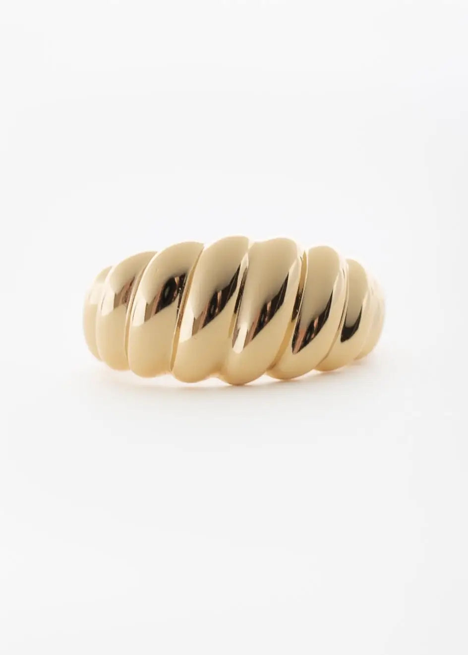 croissant ring in gold by land of salt