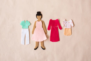 Open image in slideshow, felt doll starter girl by lowercase toys
