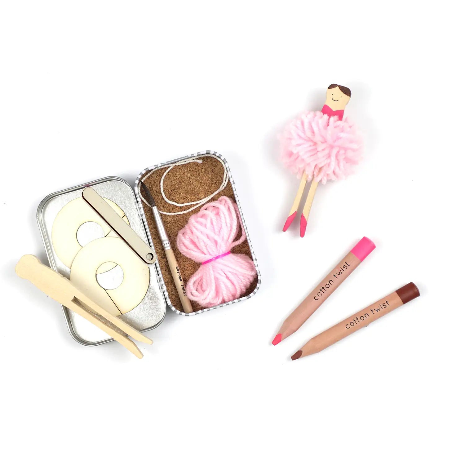 pom pom ballerina gift kit by Cotton Twist