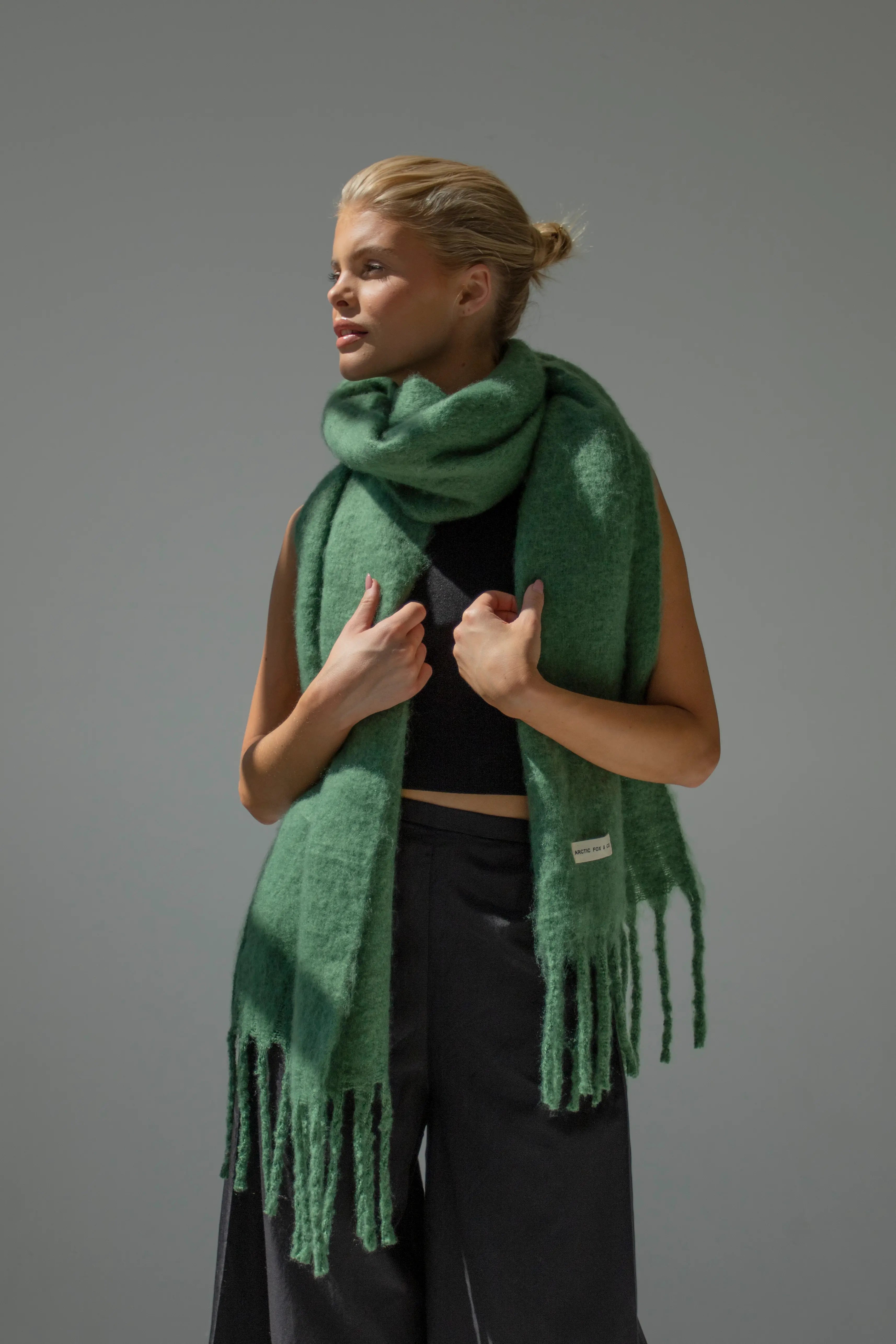 the stockholm scarf in forest fern by Arctic Fox & Co.
