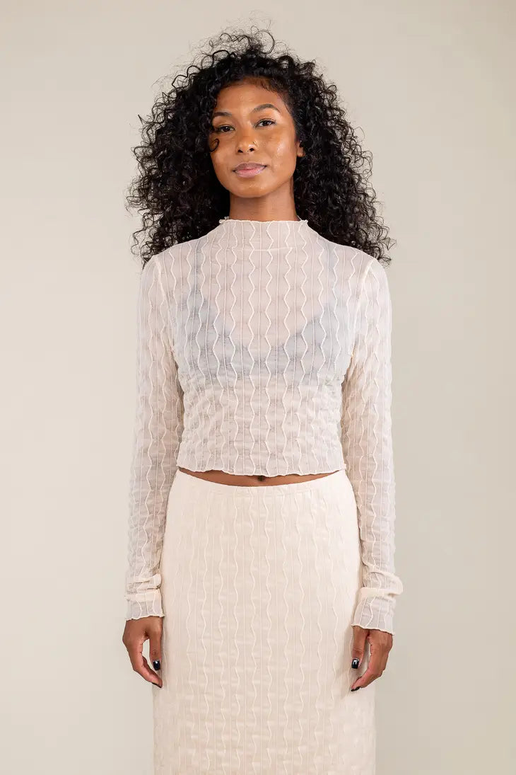 abra mesh top in stone by NLT