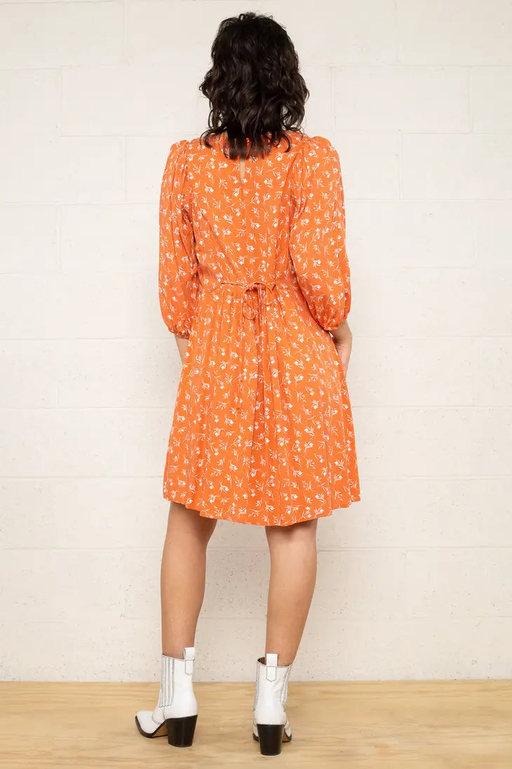 tess dress in orange by NLT