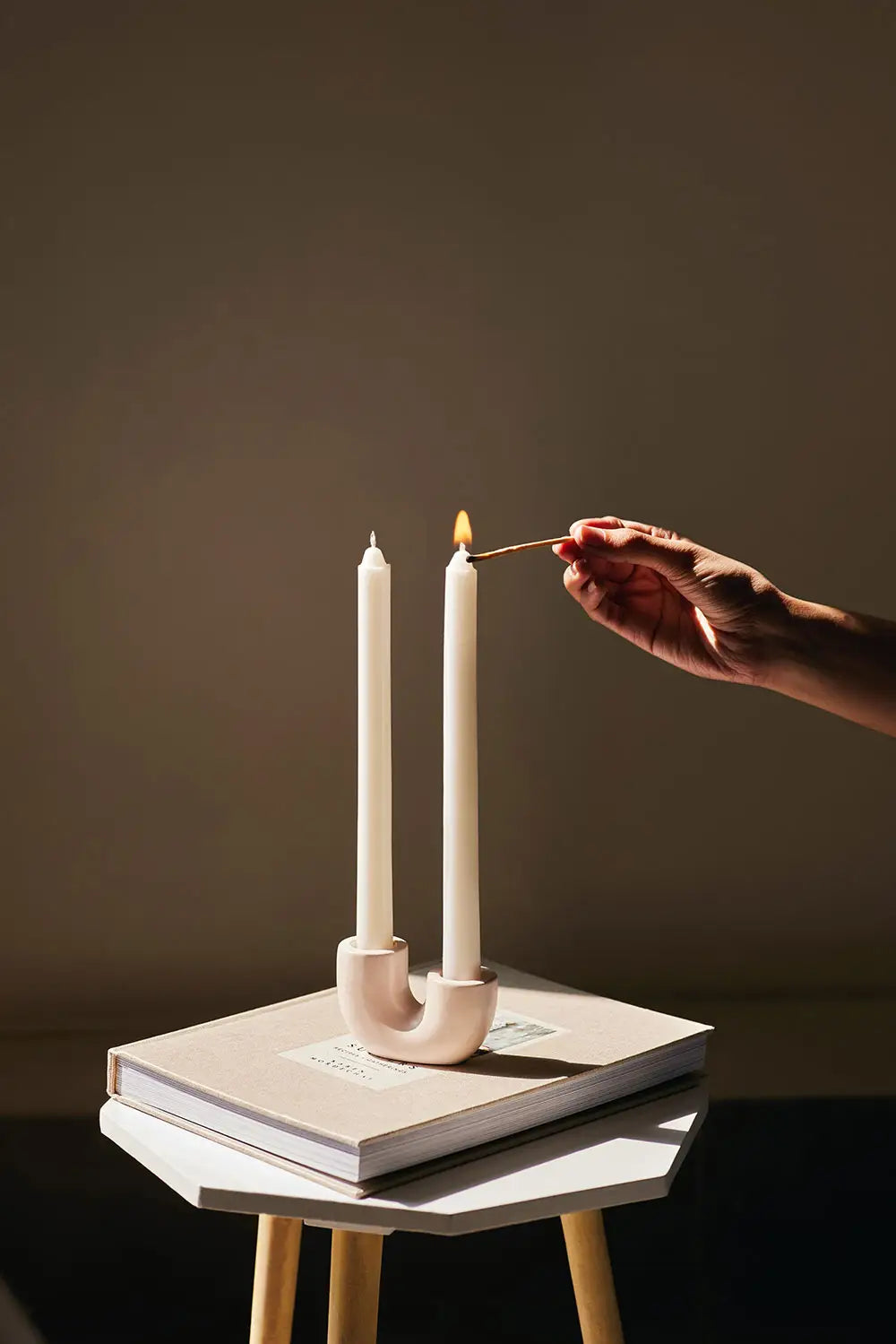 nordic style concrete candle holder by Casa Amarosa