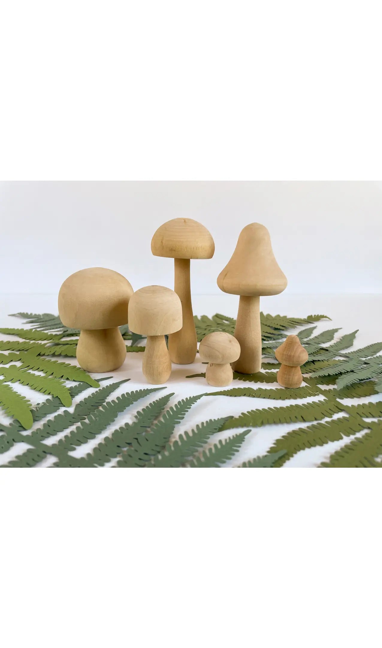 diy wooden mushroom painting kit by Bramble Workshop
