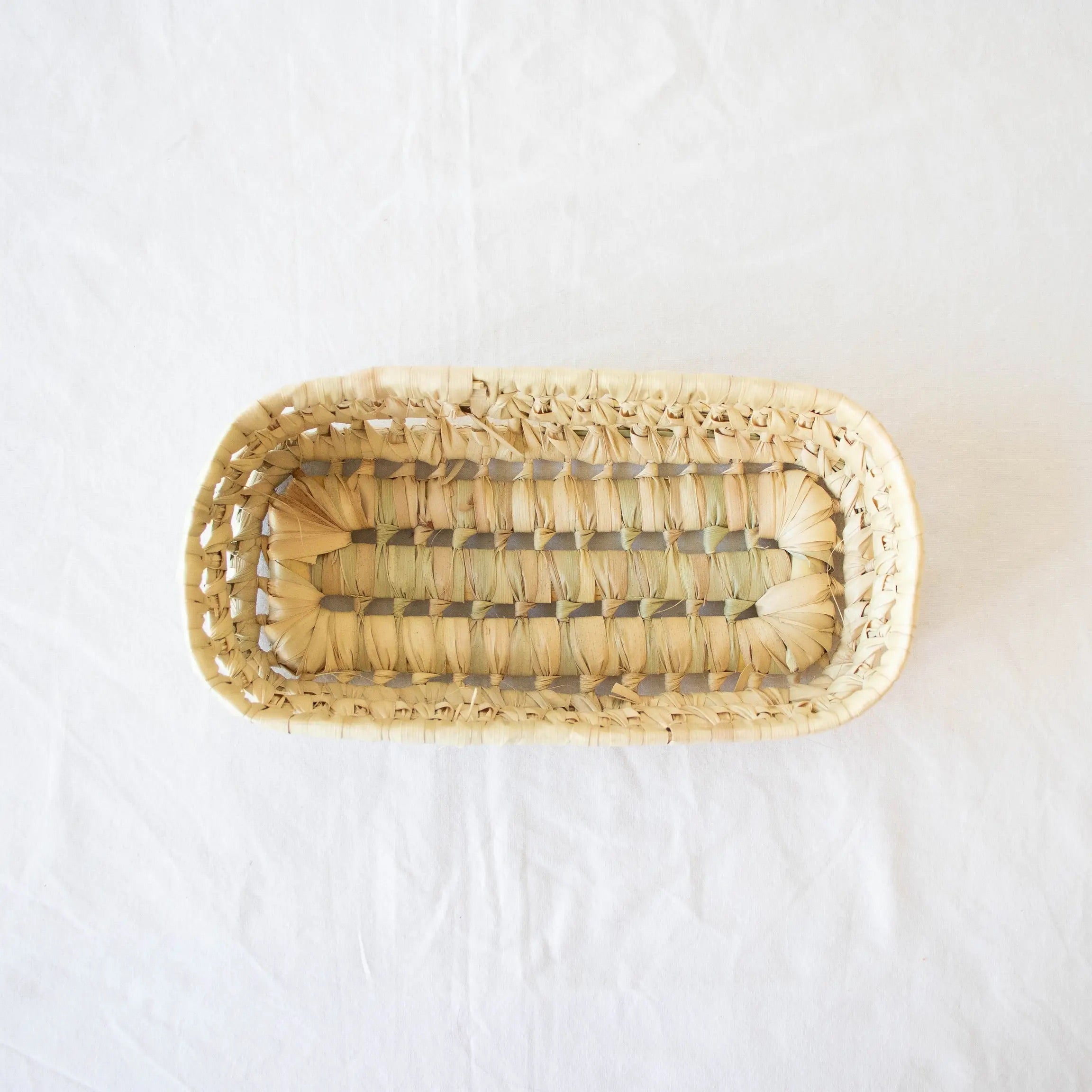 long open weave storage basket