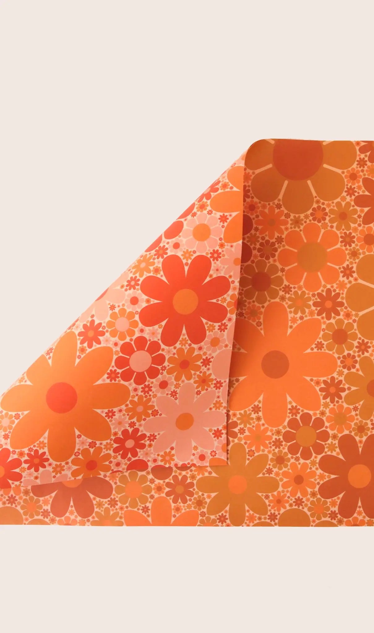 70s floral gift wrap by Sunshine Studios