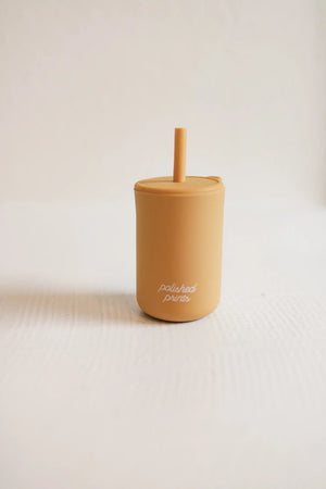 silicone straw cup w/lid & straw | polished prints