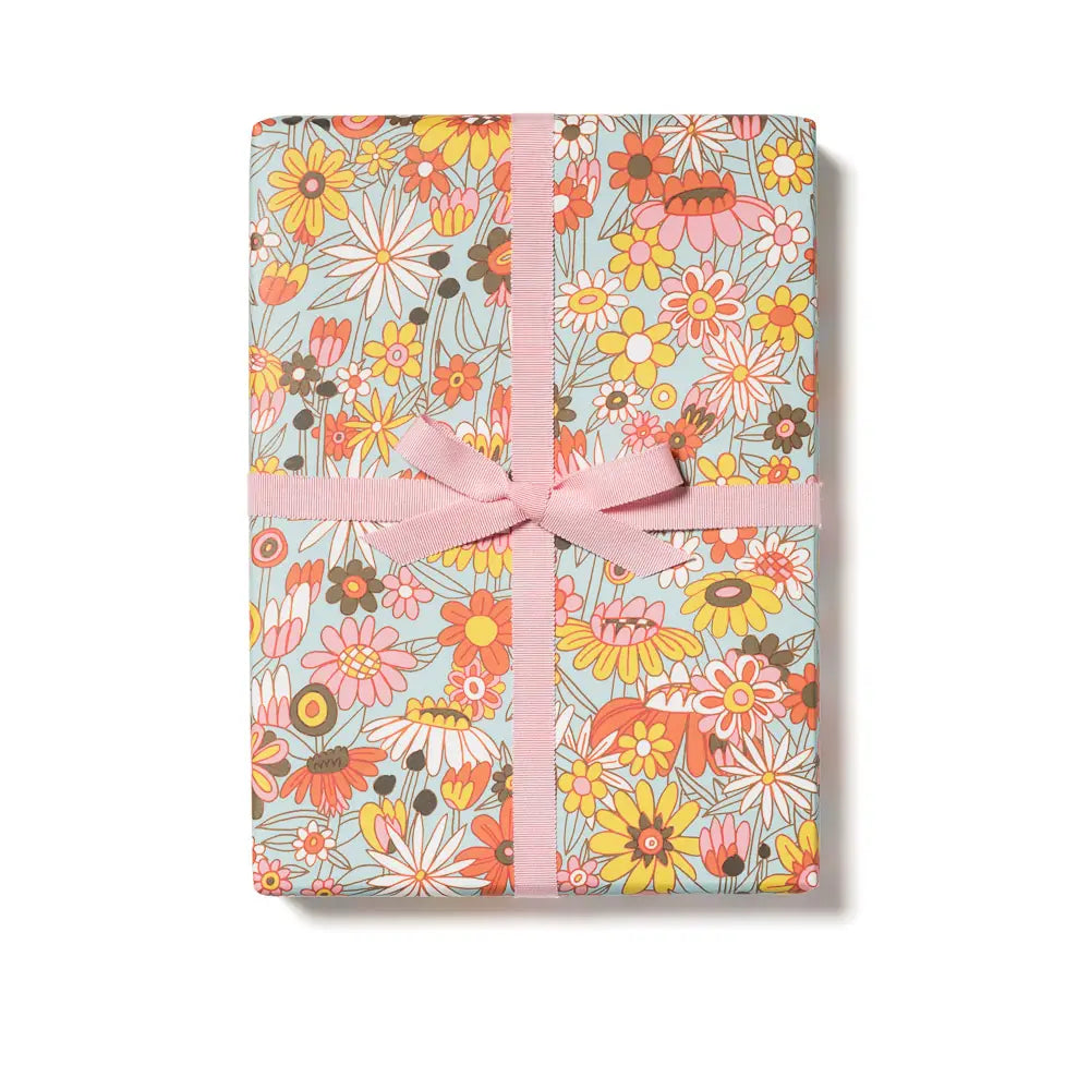 groovy bloom gift wrap roll by Red Cap Cards